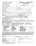 Commercial Plumbing Permit Application